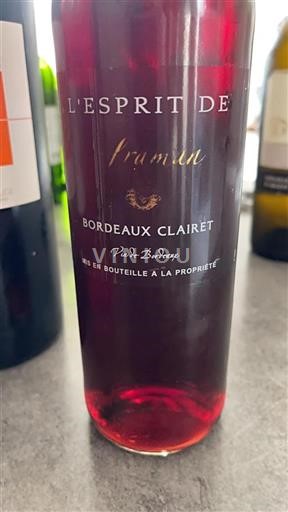 Bordeaux Bordeaux Clairet Tramin L'Esprit de Ei vuosikertaa