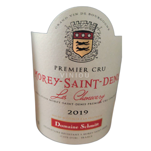 Bourgogne Morey-saint-denis Domaine Schmitt 1er CRU Les Chenevery 2019