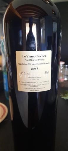 Genf Nicht spezifiziert Le Vieux Clocher Pinot Noir de Peissy 2018