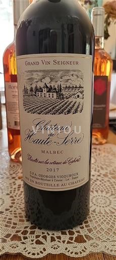 Sudoeste Cahors Château Haute-Serre Grand Vin Seigneur 2017