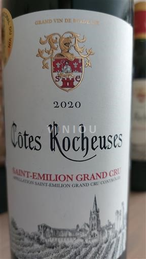 Bordeaux Saint-Émilion Grand Cru Grand Cru Côtes Rocheuses 2020