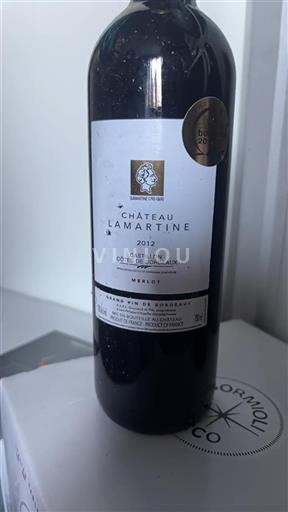 Bordeaux Castillon Côtes de Bordeaux Château Lamartine 2012