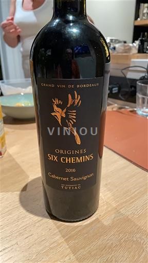 Bordeaux Tutiac Origines Six Chemins 2016