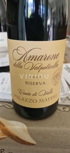 Veneto Amarone della Valpolicella Palazzo Maffei Conte di Valle 2018