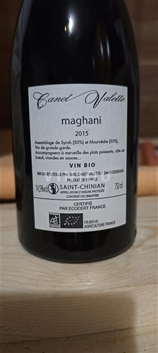 Languedoc Saint-Chinian Canet Valette maghani 2015