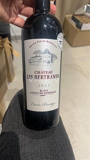 Bordeaux Blaye-Côtes-de-Bordeaux Château Les Bertrands Prestige 2022