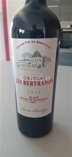 Бордо Блай-Кот-де-Бордо Château Les Bertrands Prestige 2022