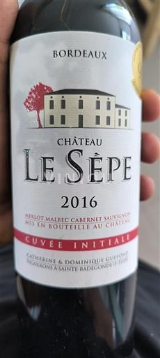 Bordéus Não especificado Château Le Sèpe Initiale 2016