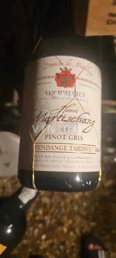 Alsace Vendanges Tardives Domaine Bollenberg Henri Mettischang 2017