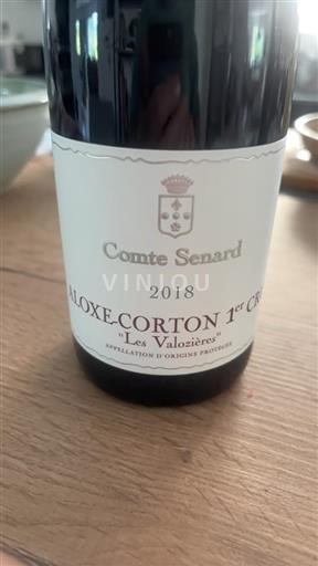 Bourgogne Aloxe-Corton Premier Cru Comte Senard Les Valozières 2018