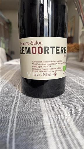 Vin Rouge sec Remoortere 2023 France Vallée de la Loire Menetou-salon AOC bio