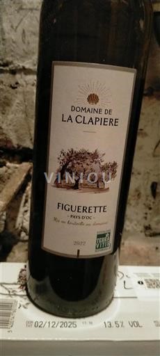 Languedoc a Roussillon Pays d'Oc Domaine La Clapiere Figuerette 2022