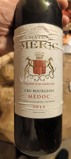 Bordeaux Médoc Cru Bourgeois Château Méric 2015