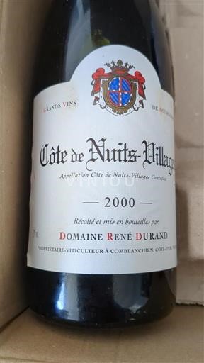 Borgogna Côte de Nuits Villages Domaine René Durand 2000