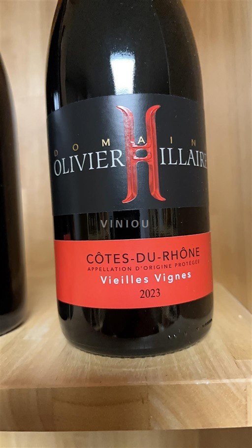 Vin Rouge sec Vieilles Vignes Domaine Olivier Hillaire 2023 France Vallée du Rhône Côtes-du-rhône AOC