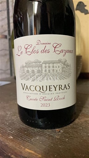 Rhônevallei Vacqueyras Domaine Le Clos des Cazaux Saint Roch 2023