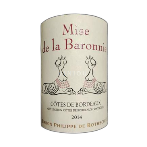 Vin Rouge sec Mise de la Baronnie Baron Philippe de Rothschild 2014 France Bordeaux Côtes-de-Bordeaux AOC