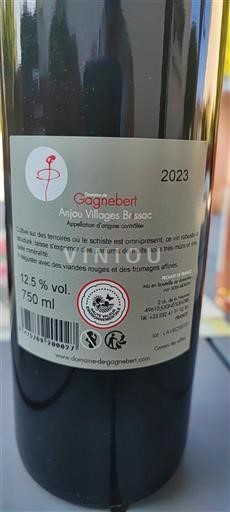 Loiredalen Anjou Villages Brissac Domaine Gagnebert 2023