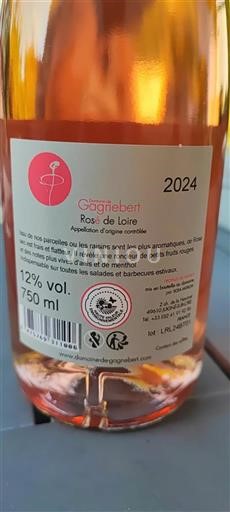 Loiredalen Rosé de Loire Domaine Gagnebert 2024