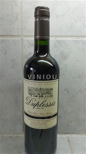 Bordeaux Côtes-de-bourg Domaine Duplessis 2022