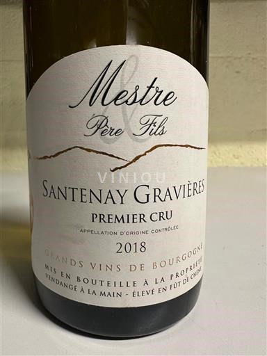 Bourgogne Santenay Premier Cru Mestre Père et Fils Santenay Gravières 2018