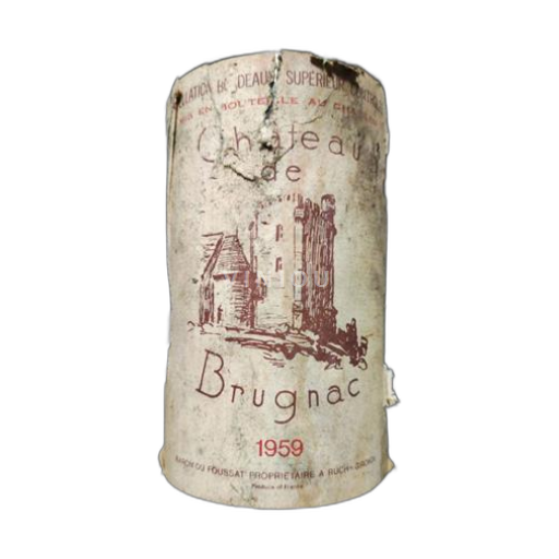 Vin Rouge sec Château Brugnac 1959 France Bordeaux Bordeaux supérieur AOC