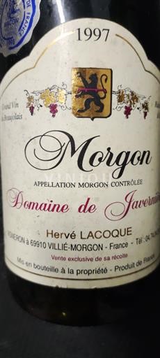 Beaujolais Morgon Domaine Javernière 1997