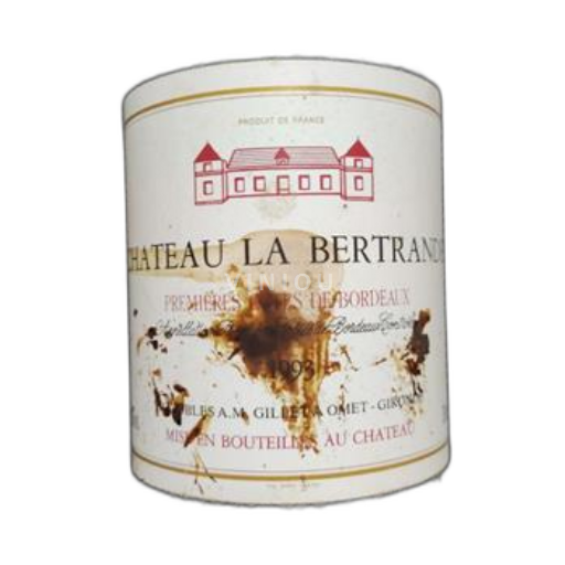 Vin Rouge sec Château La Bertrandie 1993 France Bordeaux Premières-côtes-de-bordeaux AOC