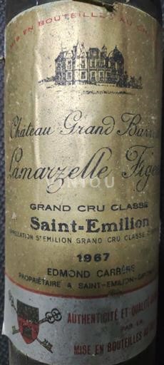 Bordeaux Saint-Émilion Grand Cru Château Grand Barrail Lamarzelle Figeac 1967