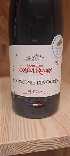 Thung lũng Rhône Ventoux Domaine Coulet Rouge Harmonie des Ocres 2023