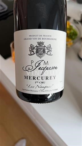 Burgundi Mercurey Premier Cru P. M. Pacquet Les Naugues Ei vuosikertaa