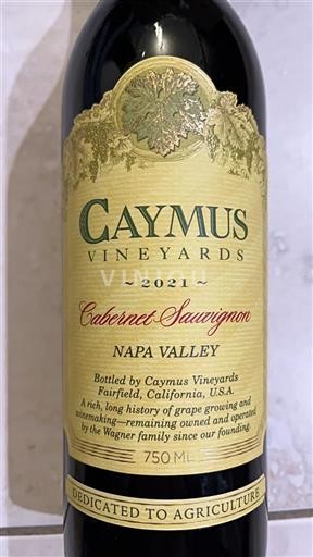 Vùng trồng nho được cấp phép California Napa Valley Caymus Vineyards Cabernet Sauvignon 2021