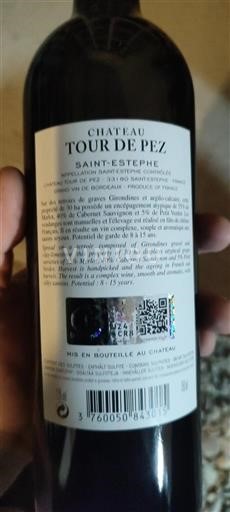 Bordeaux Saint-Estèphe Tour de Pez Neleten.