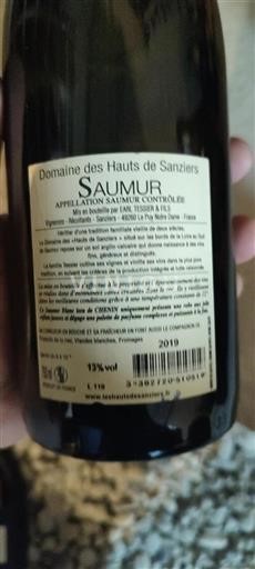 Loire Valley Saumur Domaine Des Hauts de Sanziers 2019