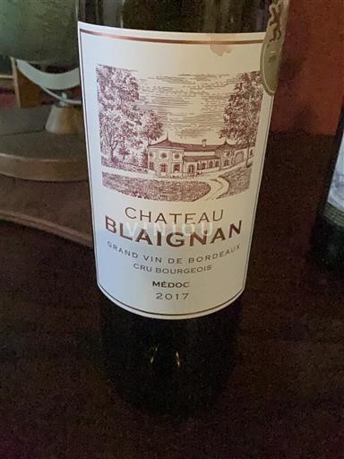Bordeaux Médoc Cru Bourgeois Château Blaignan 2017