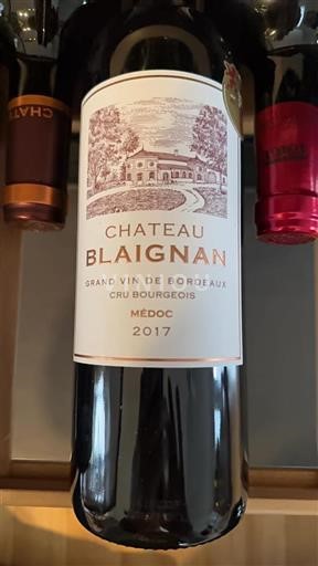 Bordeaux Médoc Cru Bourgeois Château Blaignan 2017