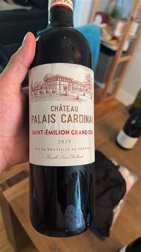Burdeos Saint-Émilion Grand Cru Château Palais Cardinal 2019