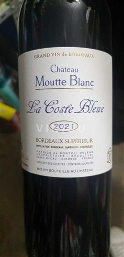 Bordeaux Bordeaux supérieur Château Moutte Blanc La Coste Bleue 2021