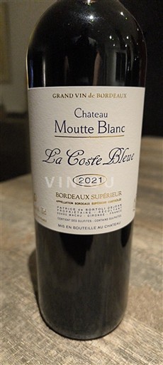 Bordeaux Bordeaux Supérieur Château Moutte Blanc La Coste Bleue 2021