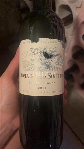 Bordeaux Pessac-Léognan Domaine La Solitude 2013