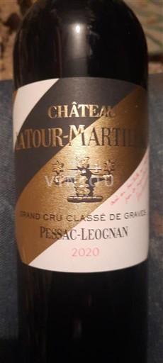 Bordeaux Pessac-Léognan Grand Cru Château Latour-Martillac 2020