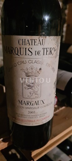 Bordeaux Margaux Grand Cru Château Marquis de Terme 2003