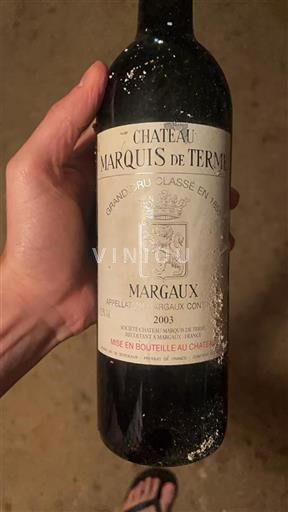 Burdeos Margaux Grand Cru Château Marquis de Terme 2003