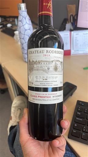 Bordeaux Côtes-de-Bordeaux Château Rodrigue Cuvee Prestige 2019