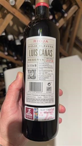 La Rioja rioja Luis Cañas Reserva 2018
