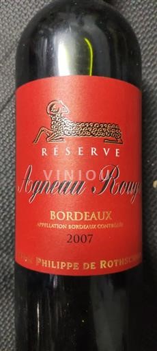 Bordeaux Baron Philippe de Rothschild Agneau Rouge 2007