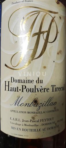 Zuidwest-Frankrijk Monbazillac Domaine Haut-Poulvère Tirecul 2000