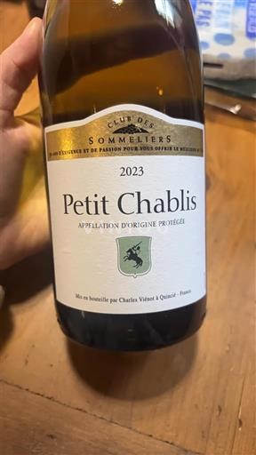 Burgundy Petit Chablis Club des Sommeliers 2023