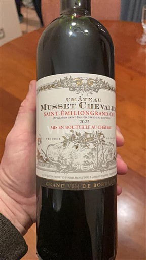 Bordeaux Saint-Émilion Grand Cru Grand Cru Château Musset Chevalier 2022
