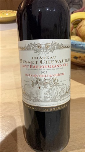 Bordeaux Saint-Émilion Grand Cru Grand Cru Château Musset Chevalier 2022